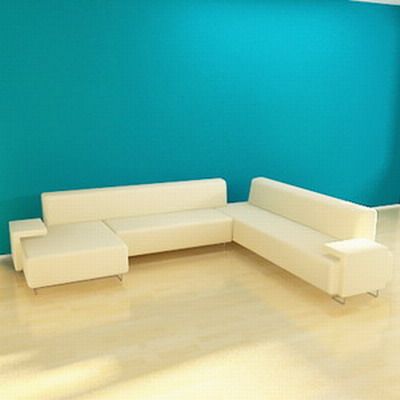 Italian sofa 3D model Moroso Lowland LLE1S-D_382-314-73