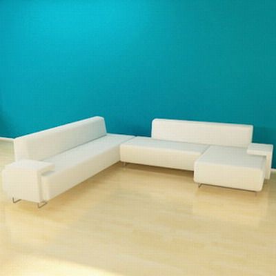Italian sofa 3D model Moroso Lowland LLE2D-S_382-314-73