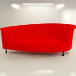 Italian sofa quality 3D object Moroso Newtone cod 05D 245-100-93