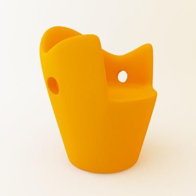 Italian orange seat high-tech 3D model Moroso O-Nest Cod 0421_66_69_77