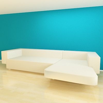 3D - model white Italian sofa Moroso Phoenix Cmposizione C_326-186-64
