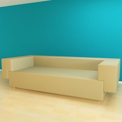 3D - model white Italian sofa  Moroso Phoenix Cod 003_240-110-64