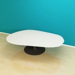 White table in the style of hi-tech Italy 3D - model Moroso Phoenix Cod 0HN 135-98-33