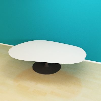 White table in the style of hi-tech Italy 3D - model Moroso Phoenix Cod 0HN_135-98-33