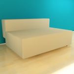 Italian sofa minimalism 3D object Moroso Phoenix Cod 0W7 135-110-64