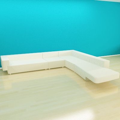 Italian sofa corner 3D model Moroso Phoenix Composizione_B_400-381-64