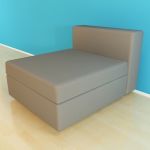 Italian armchair in the style of minimalism 3D – model  CAD symbol Moroso Springfield Cod 001 75-98-60