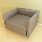 Italian gray  armchair minimalism 3D object Moroso Springfield Cod 01G 98-98-60