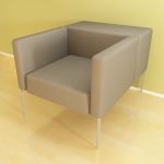 Italian armchair in the minimalist style 3D object Moroso Springfield Cod 061 72-92-63