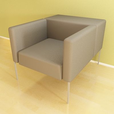 Italian armchair in the minimalist style 3D object Moroso Springfield Cod 061_72-92-63