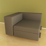 Seat in the Italian minimalist style 3D – model   Moroso Springfield Cod 073 98-98-60