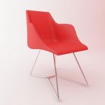 Italian red chair high-tech CAD 3D - model symbol Moroso TakeOffHigh Cod 0FS 52-70-85