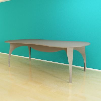 Gray table Italy CAD 3D - model symbol Moroso Tavolo Cod-016_225-125-72