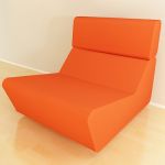Italian orange armchair in the style of minimalism 3D – model  CAD symbol Moroso Transform Cod 001 84-105-79
