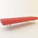 Italian sofa high-tech 3D model Moroso Waiting Cod 04F 200-61-42