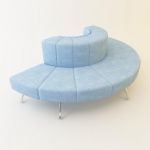 Italian sofa semicircular 3D model Moroso Waiting Cod 0S91 216-108-75