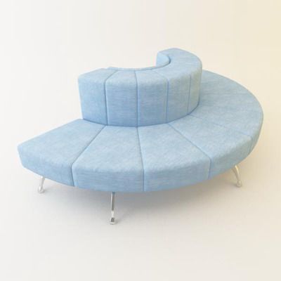 Italian sofa semicircular 3D model Moroso Waiting Cod_0S91_216-108-75