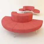 3D - model sofa semicircular high-tech Moroso Waiting Cod 0S9 216-108-75