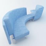 sofa high-tech 3D model Moroso Waiting group01