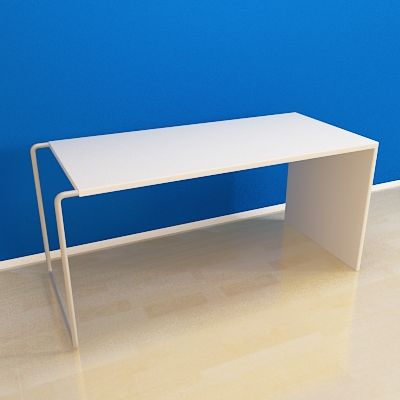 White Italian table in the style of hi-tech CAD 3D - model symbol Moroso lovand LL0CE_100-45-47