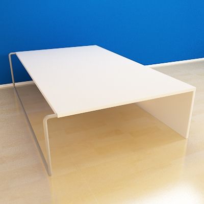 White table in the style of high-tech Italy 3D model Moroso lovand LL0CF_80-130-31