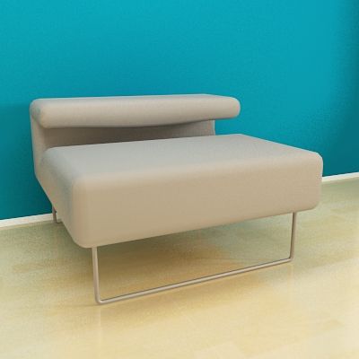Italian gray couch minimalism 3D - model Moroso lovand LS001_91-91-59