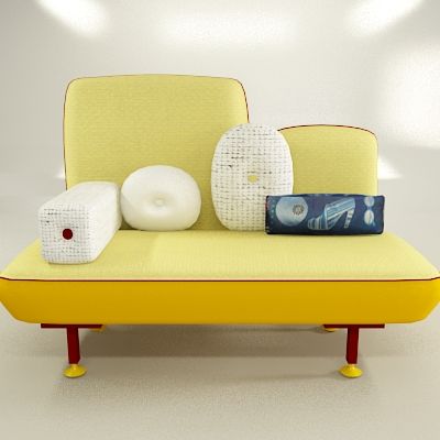 Italian sofa 3D model fusion My Beautiful Backside Principessa_02
