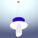 Italian blue and white chandelier high-tech 3D - model CAD symbol Vesoi Novecento