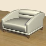 White armchair in a contemporary style 3D object Giorgetti Ovis Magnus