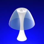 Italian lamp with a transparent lampshade 3D – model  CAD symbol de Majo Oxygene