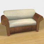 3D - model wicker sofa  Peoniadue2