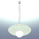 Contemporary Italian minimalist chandelier 3D model Vesoi Perladoppia