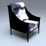 Italian armchair 3D – model  CAD symbol Poltrona Frau Dezza