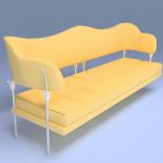 Italian sofa 3D model Poltrona Frau Hydra Algorab