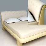 3D - model double bed in the Art Nouveau style  Poltrona Frau I Madrigal