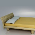 3D - model Modern double bed CAd symbol Poltrona Frau Nuage