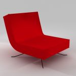 3D - model red armchair Minimalism CasaNova Pop