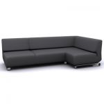 3D - model black sofa quality PureArt03