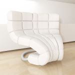 3D - model white sofa high-tech SOFA1MK32