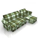 checkerboard sofa and armchair 3D object SOFA3MK4set
