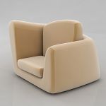 Armchair in contemporary modern style 3D model ADRENALINA SYMBOL 1