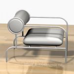 Armchair in the style of high-tech CAD 3D - model symbol Cappelini Sofa with arms