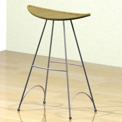 elegant Italian chair 3D object Cappellini Stool