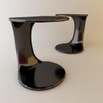 Italian black chair hi-tech 3D - model Moroso T-Yo-Yo W 40 43 45