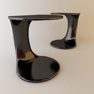 Italian black chair hi-tech 3D - model Moroso T-Yo-Yo W 40_43_45