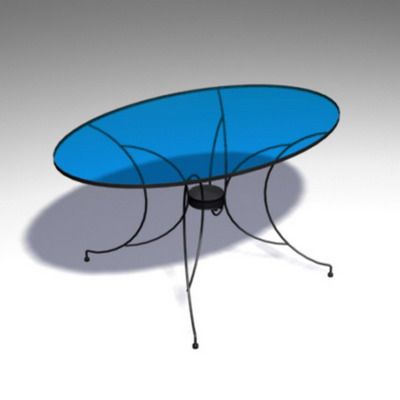Oval table with a transparent 3D - model tabletop TABLE 16