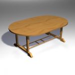 3D - model wooden oval table modern  TABLE 24