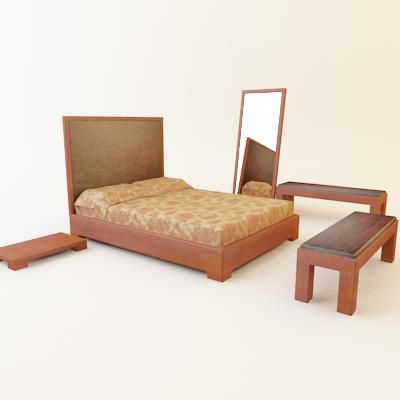 3d-model Fratelli Rossetto modern bed (Italy) TAI13