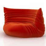 3D - model sofa in a modern style CAD symbol Ligne Roset TOGO 04