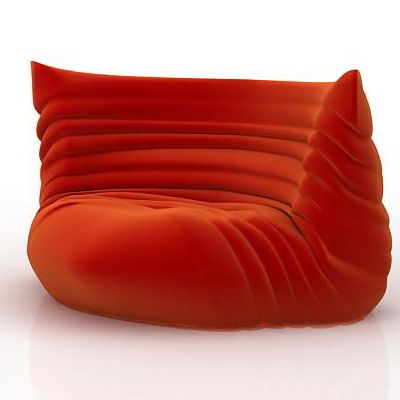 3D - model sofa in a modern style CAD symbol Ligne Roset TOGO 04